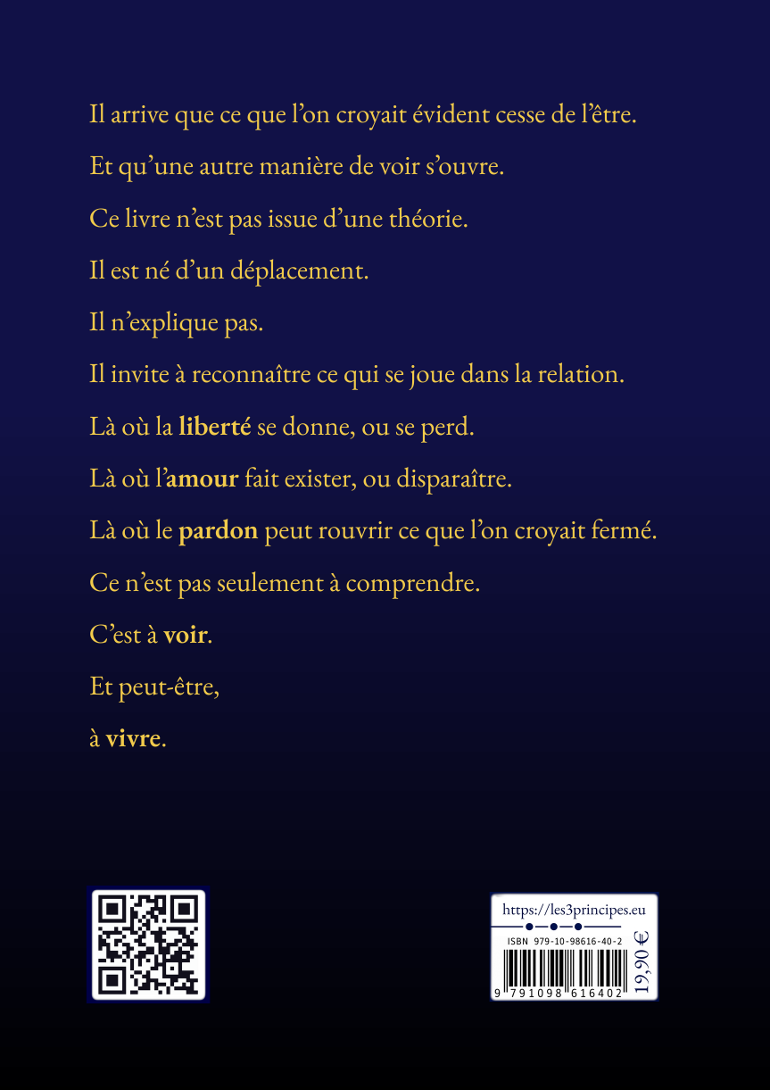 Quatrième de couverture du livre Les Trois Principes